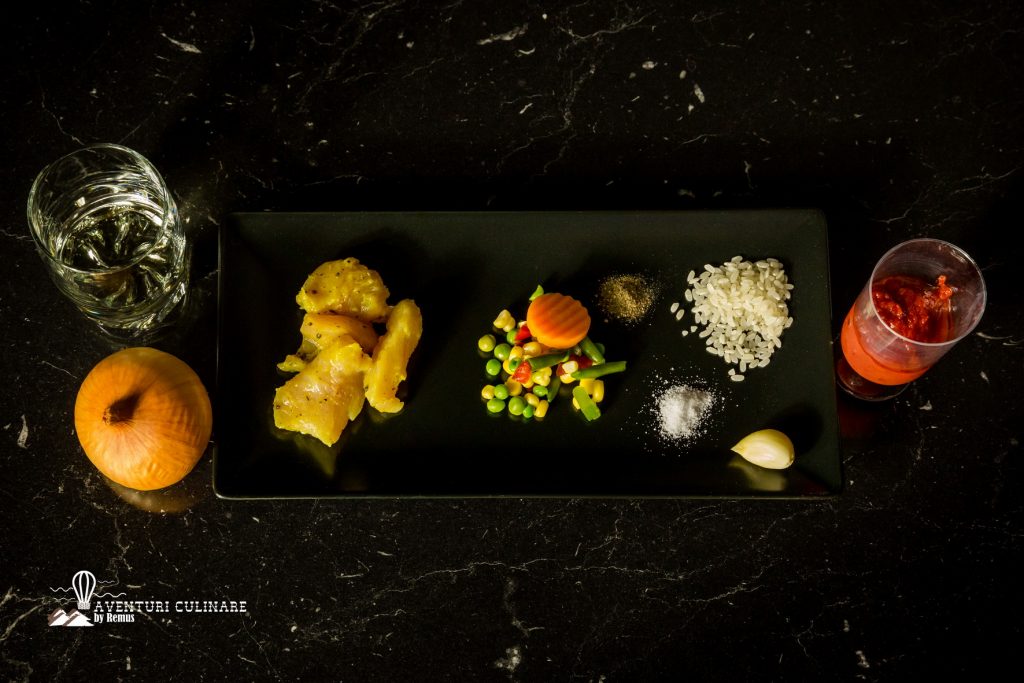 Paella cu pui - ingrediente