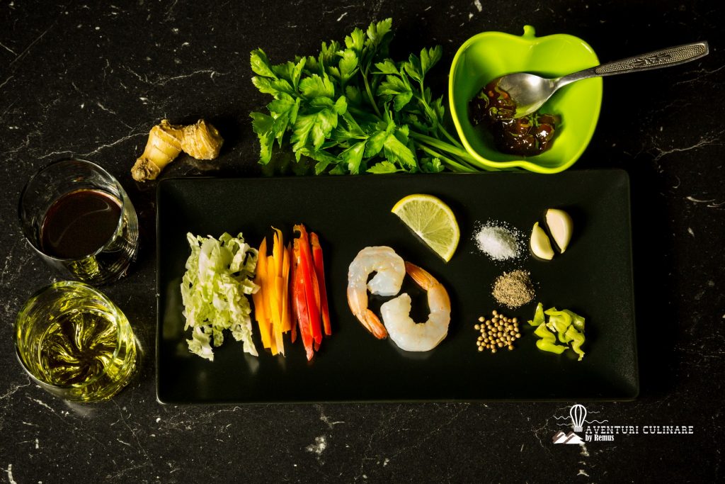 Ingrediente creveti cu legume